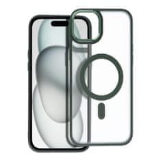 OEM MATTE MAG COVER etui, združljiv z MagSafe za IPHONE 15 Plus, zelen