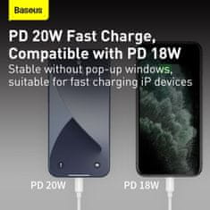 BASEUS BASEUS kabel tip C za Lightning PD 5A 20W Wisdom TZCATLZJ-02 2 kosi 1,5 m beli