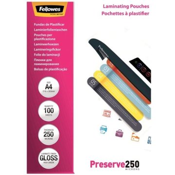 Fellowes folija za laminiranje A4, 2 x 250 mic, 100 kosov