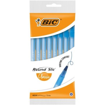 Bic Pisalo ROUND STIC, modro, 8 kosov