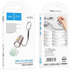 Hoco USB C adapter za LED svetilko Hoco UA38A zlata