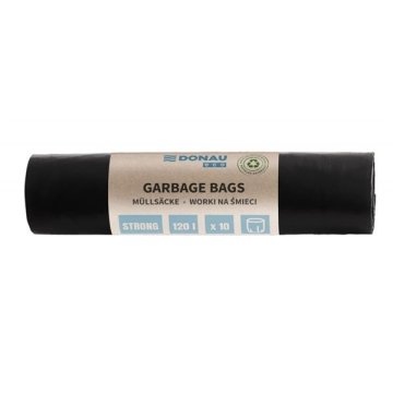 Vreče za odpadke Donau ECO - 120l,črne,35 mic,10 kosov