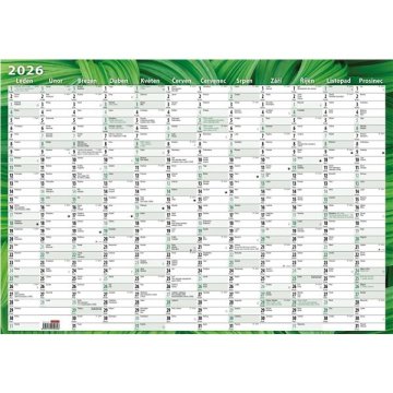 Stenski koledar 2026 - 600 x 420 mm, listi