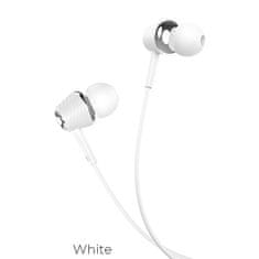 Hoco Slušalke z žico Jack 3,5 mm Hoco M70 bele