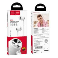 Hoco Slušalke z žico Jack 3,5 mm Hoco M70 bele