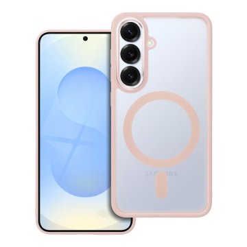 OEM MATTE MAG COVER etui, združljiv z MagSafe za SAMSUNG S25, roza
