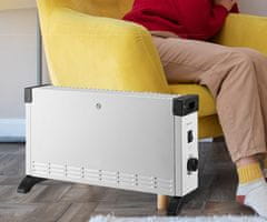 Platinet PEH01 električni konvektorski grelnik, 2000 W, 3 moči, 54x30x19 cm, bel