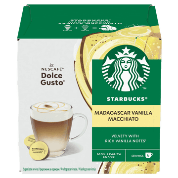 Starbucks Madagascar Vanilla Macchiato by NESCAFÉ Dolce Gusto, kapsule za kavo (36 kapsul / 18 napitkov)