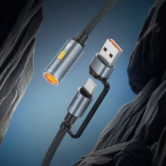 Hoco USB kabel A / USB C za avtomobilski vžigalnik Hoco 0,3 m UA38B črn