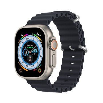 Dux Ducis DUX DUCIS silikonski pas OCEAN WAVE za Apple Watch 42/44/45 mm grafitno siv