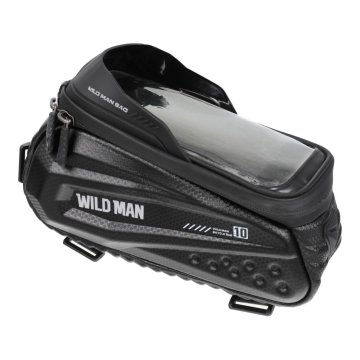 WILD MAN WILDMAN kolesarska torba za okvir z zadrgo 1,2 l (4" - 7") ES10 črna