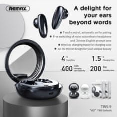 REMAX REMAX brezžične bluetooth slušalke TWS-9 z dokovalno postajo in ogledalom, bele