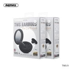 REMAX REMAX brezžične bluetooth slušalke TWS-9 z dokovalno postajo in ogledalom, bele