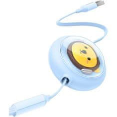 BASEUS BASEUS zvit kabel 3v1 USB A na Micro USB / Lightning / Tip C 3,5A CB000063 1,1 m modra