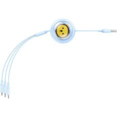 BASEUS BASEUS zvit kabel 3v1 USB A na Micro USB / Lightning / Tip C 3,5A CB000063 1,1 m modra