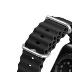 Dux Ducis Silikonski pas DUX DUCIS OCEAN WAVE za Apple Watch 38/40/41 mm, črn