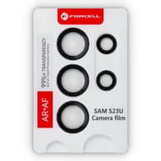 FORCELL Forcell Premium kaljeno steklo za fotoaparat - za Samsung Galaxy S23 Ultra Črno