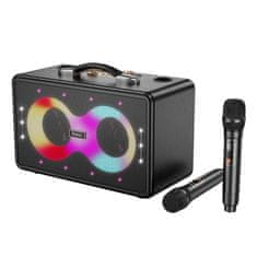 Hoco Bluetooth karaoke komplet 40 W, 6 ur, Hoco HA8, črn
