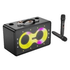 Hoco Bluetooth karaoke komplet 40 W, 6 ur, Hoco HA8, črn