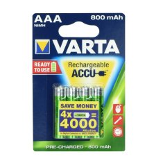 Varta VARTA akumulatorska baterija R3 (AAA) 800 mAh pripravljena za uporabo 4 kos