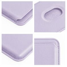 OEM Magnetni denarnik za kartice LEATHER MAG WALLET, združljiv z MagSafe, lila