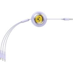 BASEUS BASEUS navijalni kabel 3v1 USB A na Micro USB / Lightning / Tip C 3,5A CB000063 1,1 m vijoličen