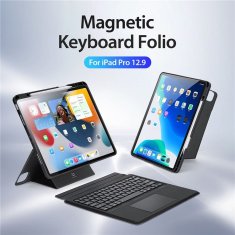 Dux Ducis DUX DUCIS etui DK zložljiva torbica z brezžično tipkovnico za iPad Air 13 (2024)/Pro 12.9 (2020/2021/2022) črna