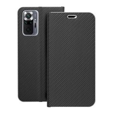OEM LUNA Book Carbon torbica za XIAOMI Redmi Note 10 Pro, črna