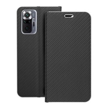 OEM LUNA Book Carbon torbica za XIAOMI Redmi Note 10 Pro, črna