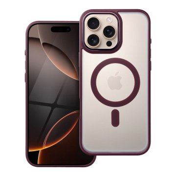 OEM MATTE MAG COVER etui, združljiv z MagSafe za IPHONE 16 Pro Max, rdeč