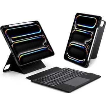 Dux Ducis DUX DUCIS etui DK zložljiv z brezžično tipkovnico za iPad Pro 11 (2024) črn