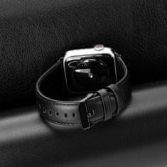 Dux Ducis DUX DUCIS usnjen pas YA za Apple Watch 38/40/41 mm črn
