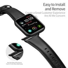 Dux Ducis DUX DUCIS usnjen pas YA za Apple Watch 38/40/41 mm črn