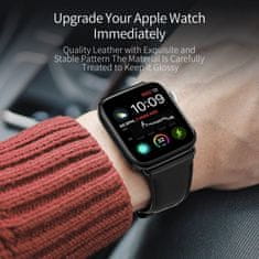 Dux Ducis DUX DUCIS usnjen pas YA za Apple Watch 38/40/41 mm črn