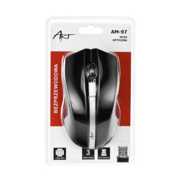 ART ART brezžična miška 2,4G 1000 dpi AM-97 črna