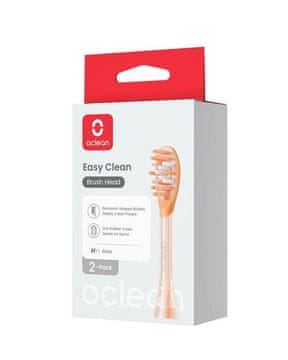 Oclean Nastavek Easy Clean - 2 kos Oranžna, za električno zobno ščetko