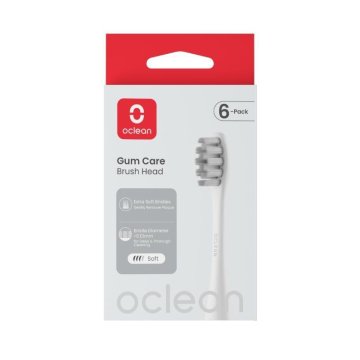 Oclean Nastavek Gum Care - 6 kos Bela, za električno zobno ščetko