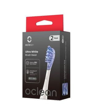 Oclean Nastavek Ultra White - 2 kos Bela, za električno zobno ščetko