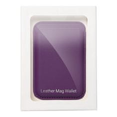 OEM Magnetni denarnik za kartice LEATHER MAG WALLET, združljiv z MagSafe, temno vijoličen