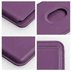 OEM Magnetni denarnik za kartice LEATHER MAG WALLET, združljiv z MagSafe, temno vijoličen