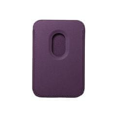 OEM Magnetni denarnik za kartice LEATHER MAG WALLET, združljiv z MagSafe, temno vijoličen