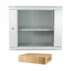 Datech zidni kabinet 12U 635 600x600 siv + polica DP.6612.9000