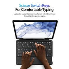 Dux Ducis DUX DUCIS etui DK zložljiv z brezžično tipkovnico za SAMSUNG Tab S8 (X700/X706)/S7 (T870/T875/T876B) črn