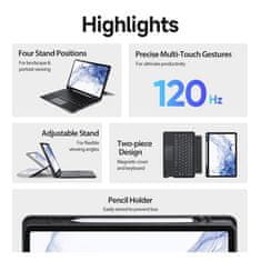 Dux Ducis DUX DUCIS etui DK zložljiv z brezžično tipkovnico za SAMSUNG Tab S8 (X700/X706)/S7 (T870/T875/T876B) črn