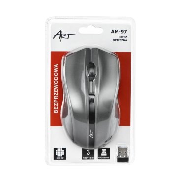 ART ART brezžična miška 2,4G 1000 dpi AM-97 srebrna