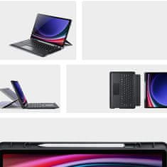 Dux Ducis DUX DUCIS etui DK zložljiv z osvetljeno brezžično tipkovnico za SAMSUNG Tab S10 Plus/S9 Plus/S9 FE Plus črn