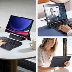 Dux Ducis DUX DUCIS etui DK zložljiv z osvetljeno brezžično tipkovnico za SAMSUNG Tab S10 Plus/S9 Plus/S9 FE Plus črn