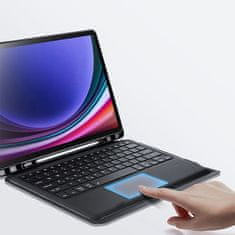 Dux Ducis DUX DUCIS etui DK zložljiv z osvetljeno brezžično tipkovnico za SAMSUNG Tab S10 Plus/S9 Plus/S9 FE Plus črn