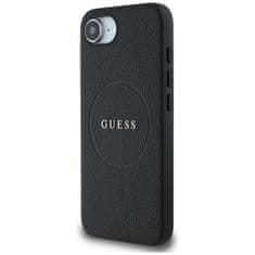 Guess GUESS etui za IPHONE 16e (SE 4 2025) združljiv z MagSafe GUHMPSE4PGHSMMK (PU Grained Gold Ring) črn