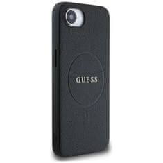Guess GUESS etui za IPHONE 16e (SE 4 2025) združljiv z MagSafe GUHMPSE4PGHSMMK (PU Grained Gold Ring) črn
